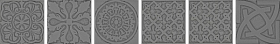 Декоративная вставка Pompei Серый 7.5*7.5 7.5x7.5