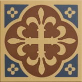 Декор Метлахская плитка 100E005D301 ENC 05 Cognac (Red D.Blue) 10x10