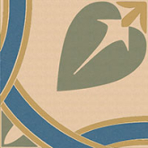 Декор Метлахская плитка 100E017D201 ENC 17 Ivory (D.Yellow D.blue Green) 10x10