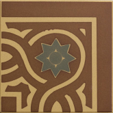 Декор Метлахская плитка 100E019A301 ENC 19A Cognac (Red Black) 10x10