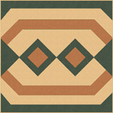 Декор Метлахская плитка 100E021F304 ENC 21F Cognac (Black Red) 10x10