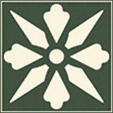 Декоративная вставка Метлахская плитка 050E006D101 ENC06 White (Black) 5x5