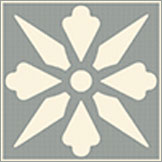 Декоративная вставка Метлахская плитка 050E006D104 ENC06 White (Grey) 5x5