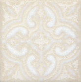 STG/B408/1266 Декоративная вставка Амальфи орнамент белый 408 9.9x9.9