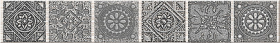 585581001 Бордюр Grazia Grey Nefertiti Б 40.5x6.2