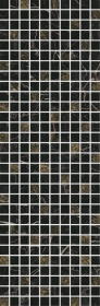MM12111 Декор Астория Черный обрез мозаичный 25x75