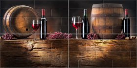 Панно Брик Кремовый бочки