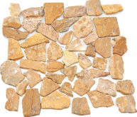 Мозаика Каменная Мрамор крупный песочный квадратный 32x32