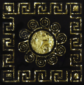 Декоративная вставка Стекло Византия золото 6.6х6.6