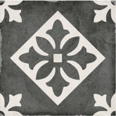 24416 Декор Art Nouveau Padua Black 20x20