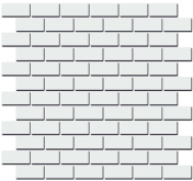 191/001 Декор Турнон Dec. Белый матовый мозаичный 32х30