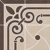 ID107 Декор Версаль Dec. Бежевый наборный 2 30x30