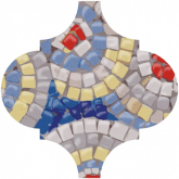 OP/A172/65000 Декор Арабески Майолика A172 Гауди Белый Орнамент 6.5x6.5