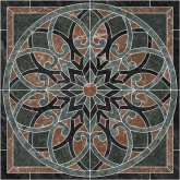 ID110 Декор Риальто Зеленый наборный лаппатированный 120x120