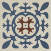 Декор Метлахская плитка 100N002D001 ENC02 Lis 01 (BEF BAU ROU) 10x10