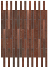 A0UV Мозаика Blaze Corten Mosaico Twin 36.1x29.4