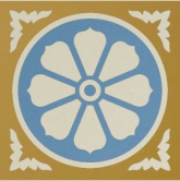 Декоративная вставка Метлахская плитка 100N004D002 ENC04 Caen 02 (JAU BAU BEU) 10x10