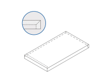 620070001141 Ступень Skyline X2 Клауд Угловая Левая Натуральная 33x60