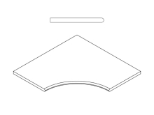 620090000695 Бордюр Skyfall X2 Скайфолл Альпино угловой закругленный 60х60