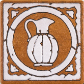 F1753/1228T Декор Ницца Коричневый матовая орнамент 9.9x9.9