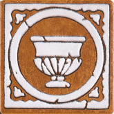 F1760/1228T Декор Ницца Коричневый узор 9.9x9.9