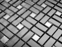 Мозаика Deco DS42-2 зеркальная на сетке (4.2x2+2x2) 32.8x32.8