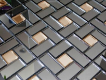 Мозаика Deco DG42 зеркальная на сетке (4.2x2+2x2) 32.8x32.8