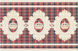 Декор Династия Красный 20*30 20x30