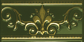 S002059 Бордюр Noblesse Cenefa Verde Gold 20x10