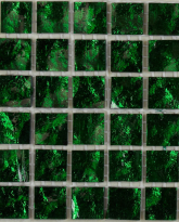 Мозаика Murano Specchio 15 Зеленый чип 15 30x30