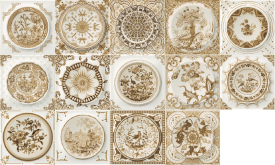 Декор Monocolor Mix Circle Classic Cream 14 дизайнов