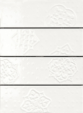 F8011 Декор Brick Glossy Dec Mix 4 White R4GP 10x30