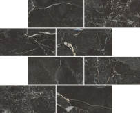 K9456318LPR1VTE0 Мозаика Marmori Кирпичная Кладка Сан Лорен Черный Лаппато R9 Ректификат 35.5x29