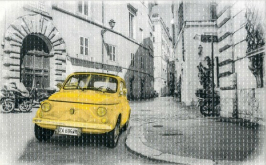 341231 Декор Сириус Dec. Фиат Желтый 25x40