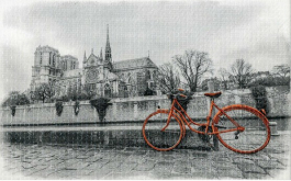 341232 Декор Сириус Dec. Байк Оранжевый 25x40