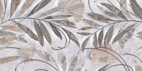 07-00-5-18-00-06-1421 Декор Барбадос Серый Листья 2 30x60