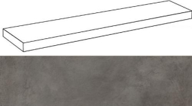 620070001280 Ступень Millennium Блэк 120 Угловая Левая Натуральная 120x33