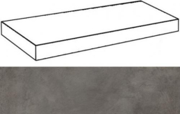 620070001265 Ступень Millennium Блэк 60 Угловая Левая Натуральная 60x33